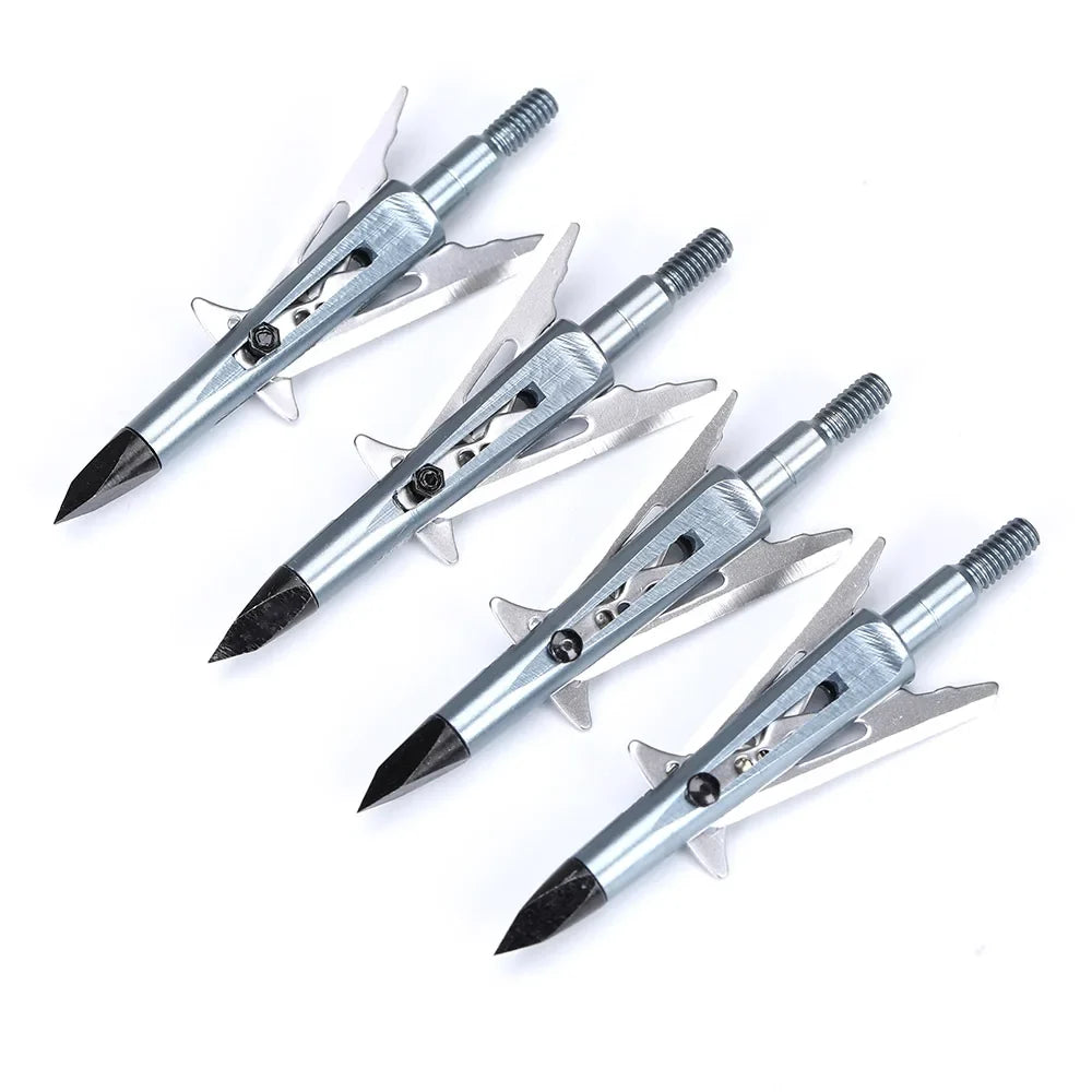 3 6 Hunting Archery Fixed 2 Blade Broadhead Stainless Alloy Arrowhead