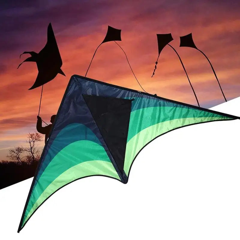 Large Delta Kites Handle Line Outdoor Toys Kids Nylon Ripstop