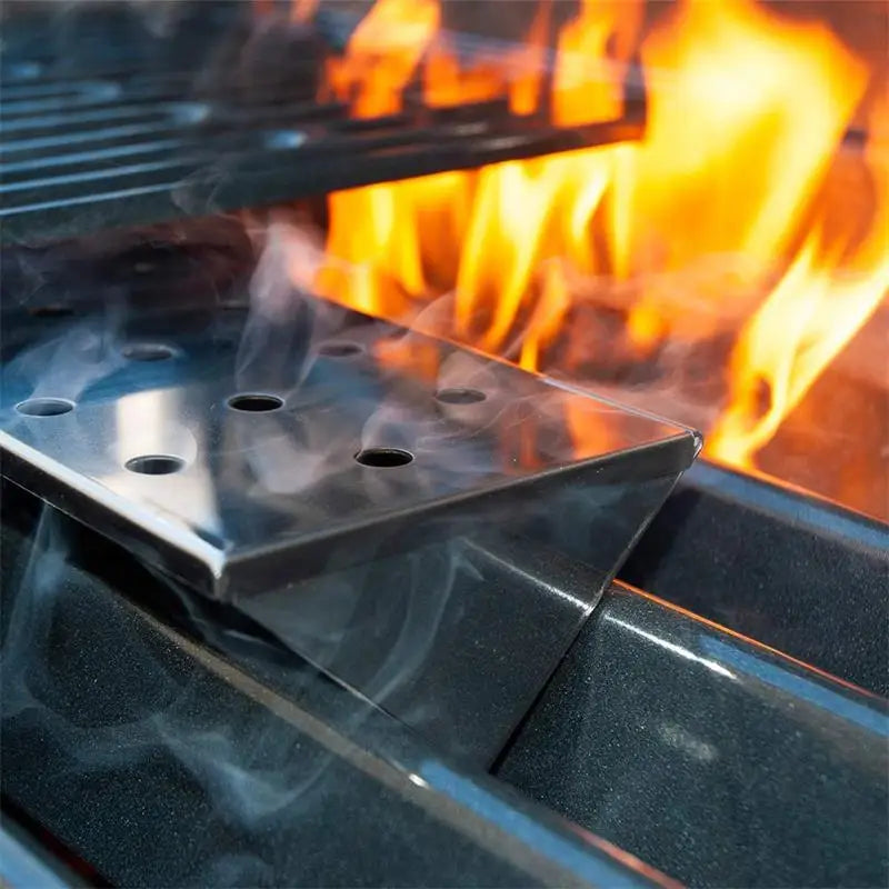 V-Shape Stainless Steel BBQ Smoker Box for Wood Chips – 6.14"