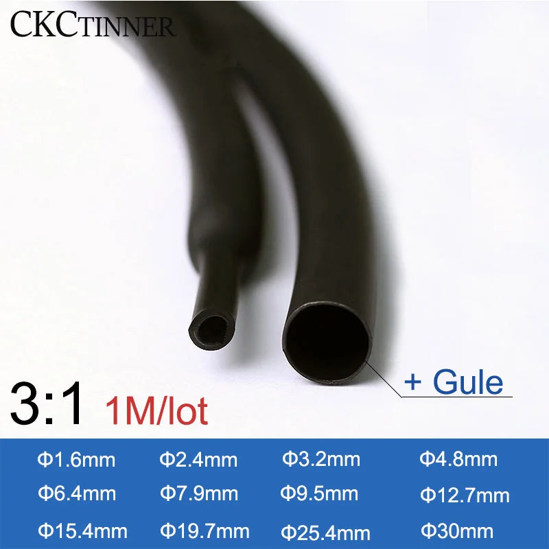 3:1 Dual-Wall Adhesive Heat Shrink Tubing 1M | 1.6–30mm