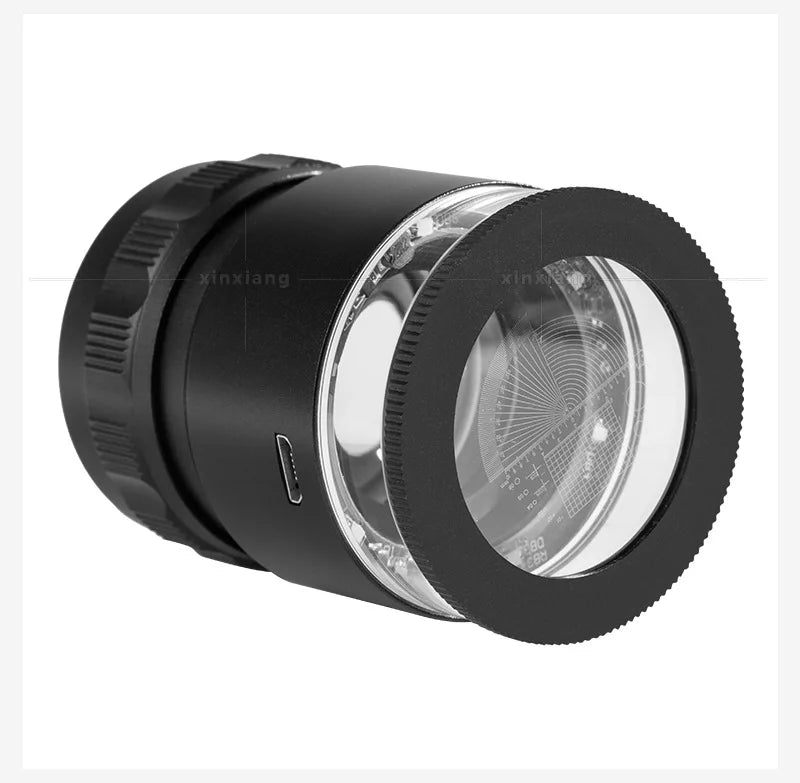10X LED Loupe Magnifier USB Rechargeable with Measuring Scale