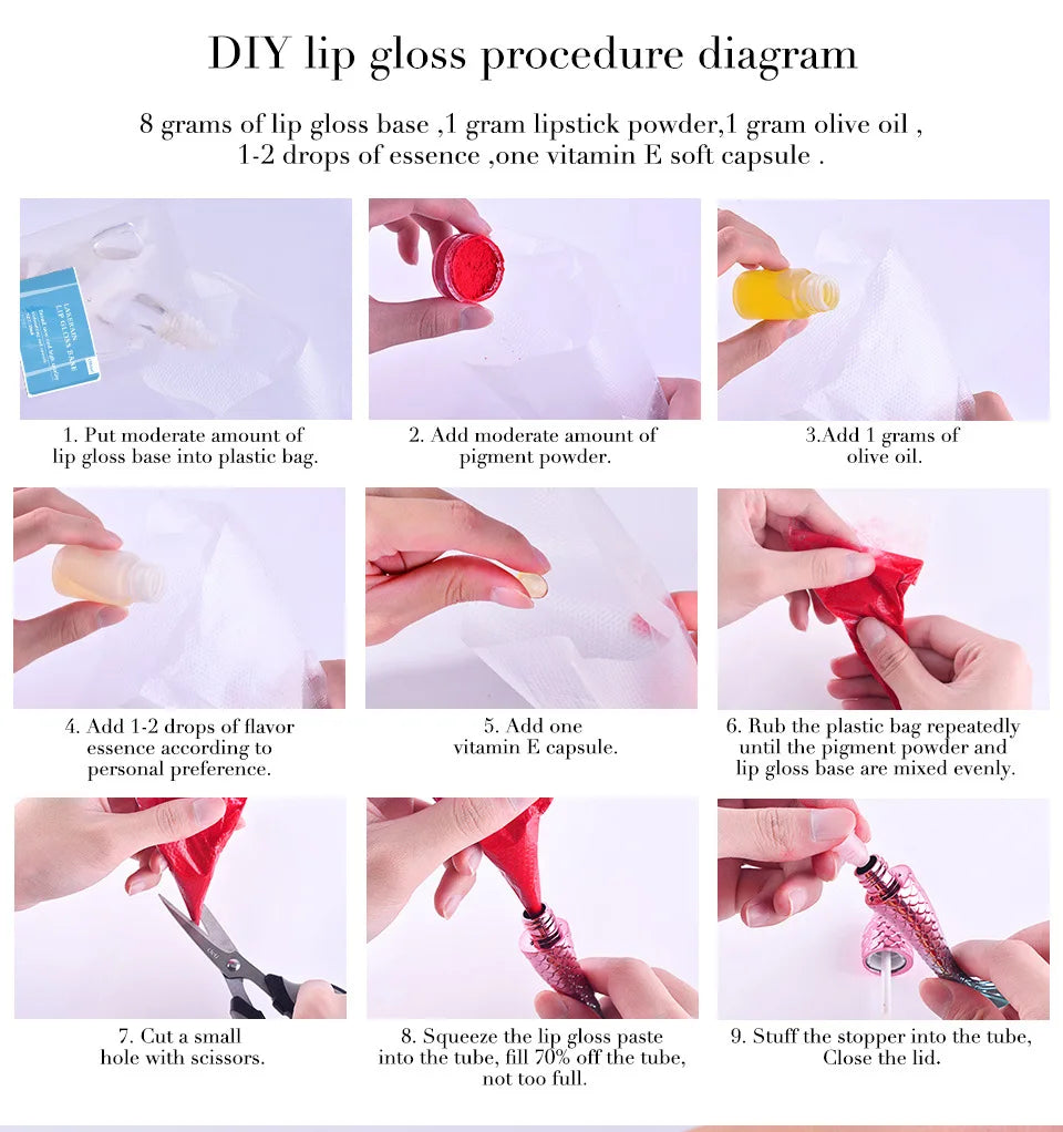 Clear Lip Gloss Base Gel 200ml – Vegan DIY Lipstick Base