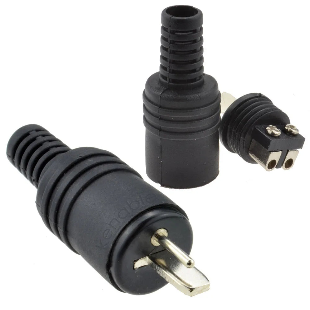 2 Pin Black DIN Plug Speaker Hifi Connector Screw Terminals Power