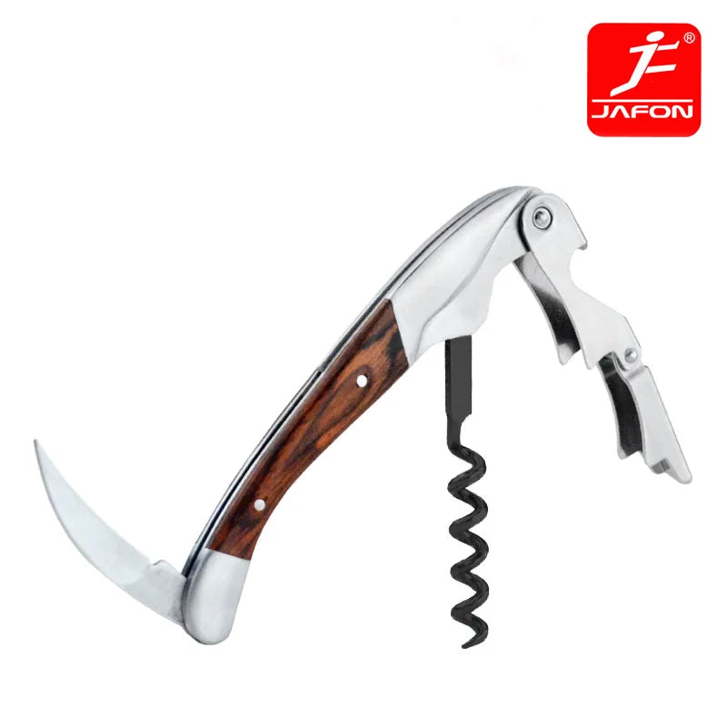 Wine Corkscrew Bottle Opener Inlay Wood Bar Accesories Kitchen Tools
