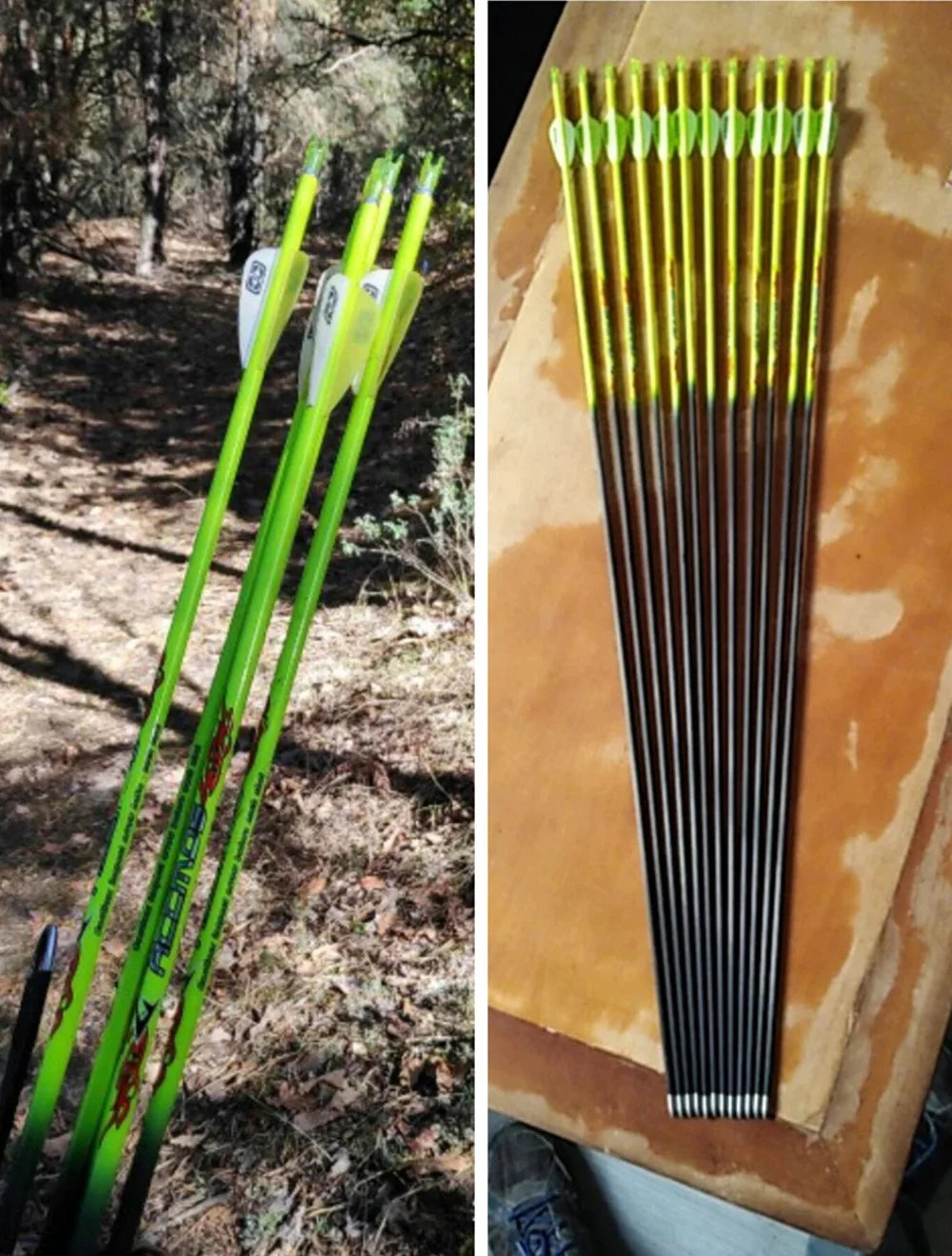 6 12ps ID Pure Carbon Arrow Spine 400 500 600 700 800 900 1000Archery