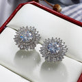 Huitan Flower Stud Earrings – AAA Cubic Zirconia | Women's Jewelry
