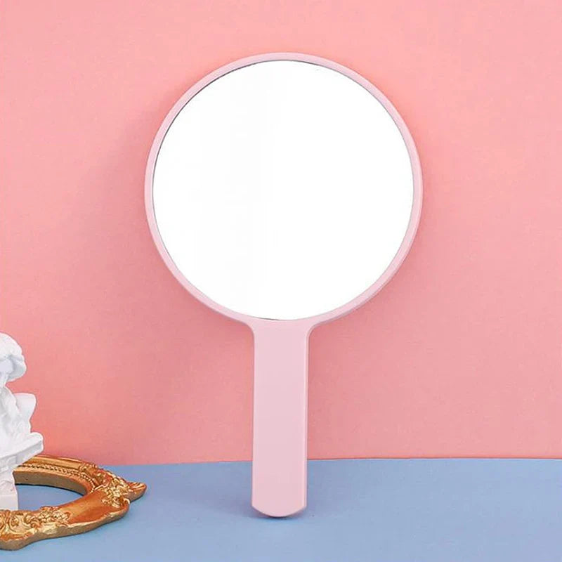 Handheld Round Makeup Mirror | Portable Vanity Mirror Gift