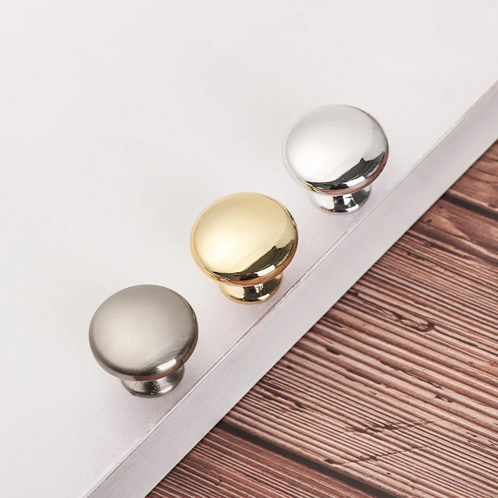 Round Alloy Cabinet Handles Knobs Kitchen Cupboard Door Wardrobe