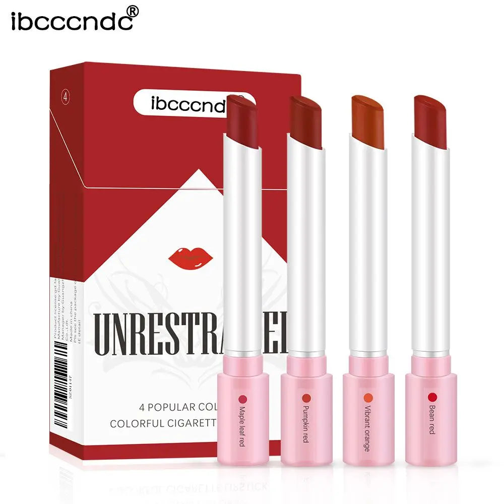 ibcccndc 4-Piece Matte Lipstick Set – Waterproof Long-Lasting
