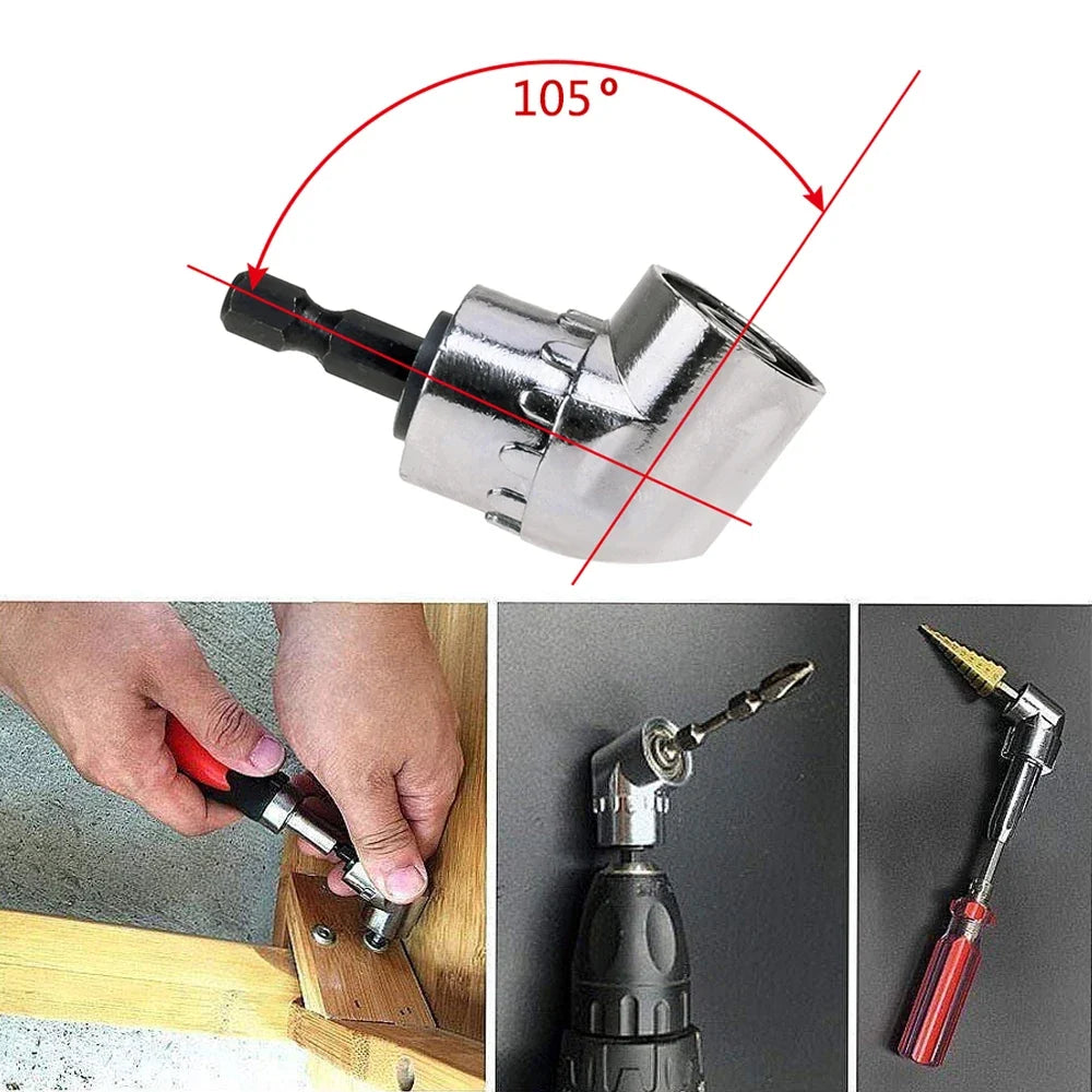 105 Degree Angle Screwdriver Holder Adapter Adjustable Bits Nozzles