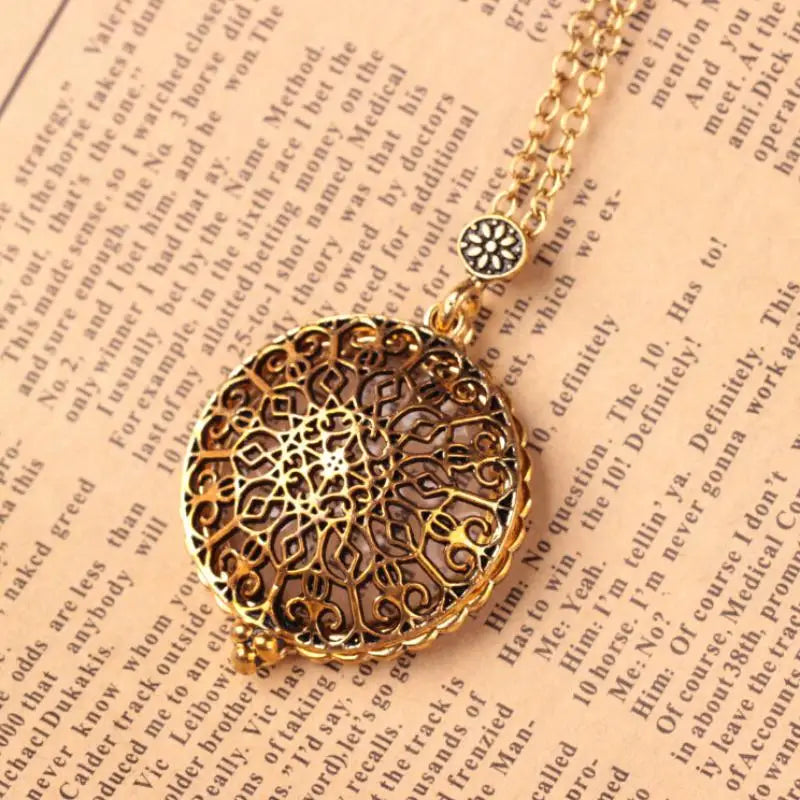 Vintage Magnifying Glass Necklace Pendant – 2.5X Metal Chain