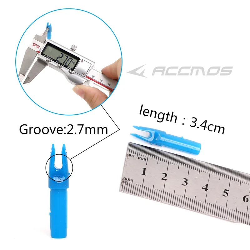 Archery ID Arrow Nocks Carbon Fiberglass Shaft DIY Accessory