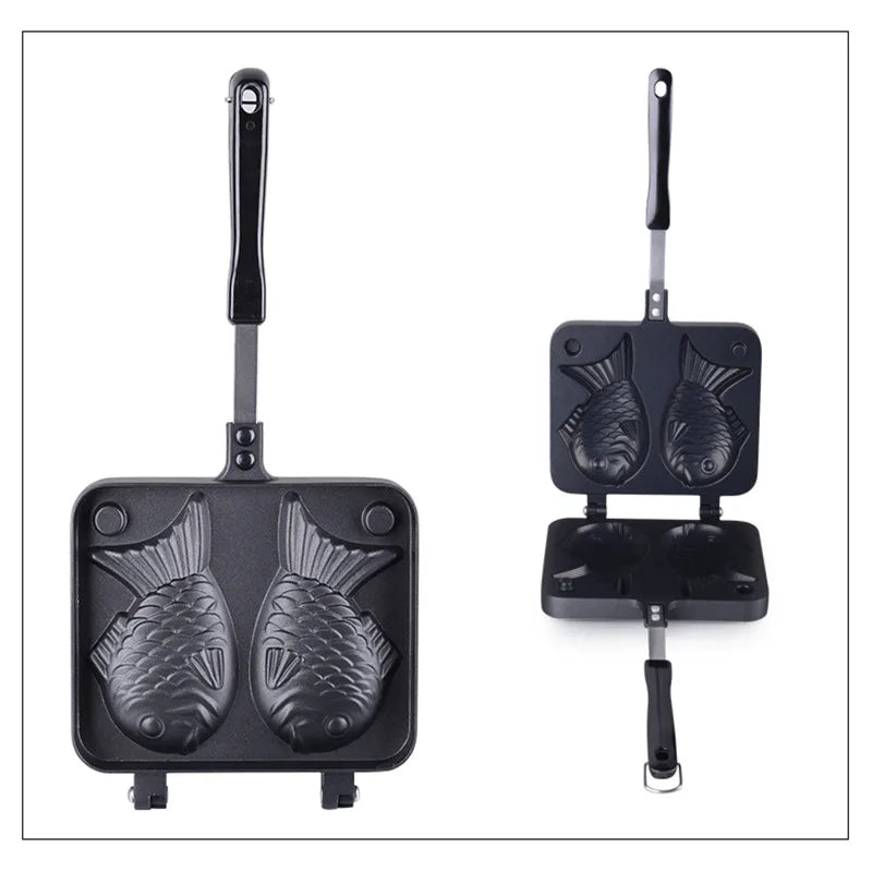 Taiyaki Fish-Shaped Waffle Pan – Japanese Double Bakeware Mold