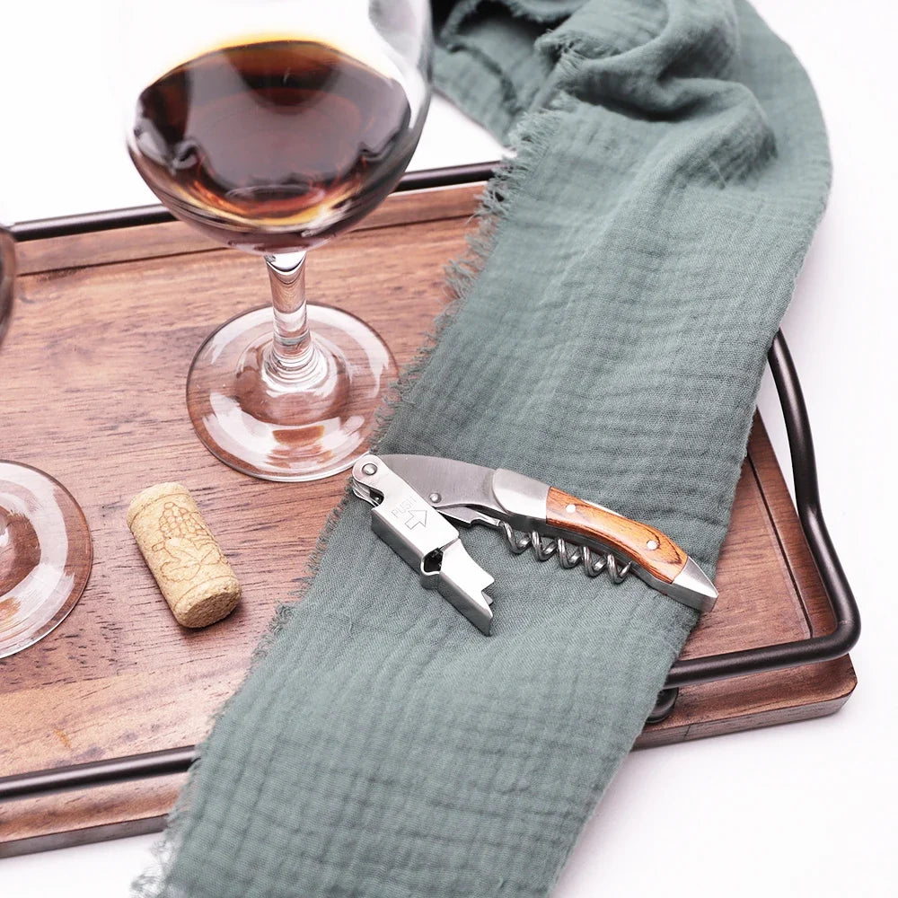 Wine Opener Professional Waiters Corkscrew PU Bag Bottle Foil Cutter