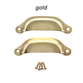 Antique Brass Shell Pull Handles Retro Iron Wardrobe Door Furniture
