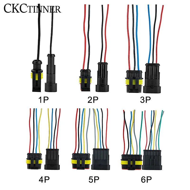 Waterproof Automotive Connector 1–6 Pin Male Female Wire Plug