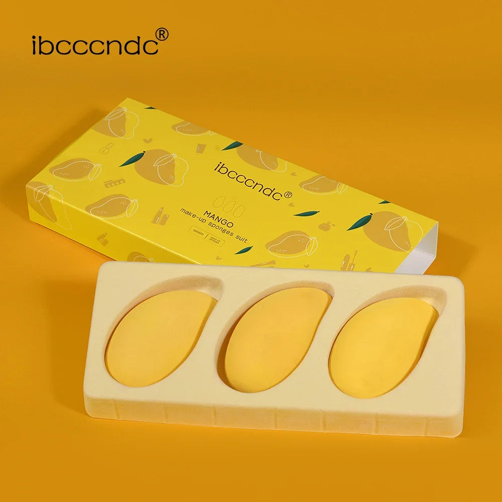 Mango Makeup Sponge Puff 3pc | Wet & Dry Foundation Beauty Egg