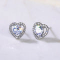 Huitan Cubic Zirconia Stud Earrings – Geometric Fashion Jewelry