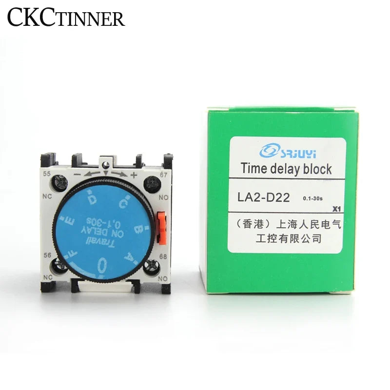 LA2-D22 Time Delay Auxiliary Contact Module NO+NC Silver Point
