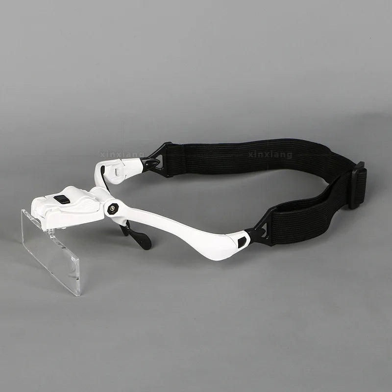 Headband LED Magnifier 1X–3.5X | 5 Lenses, Hands-Free Loupe