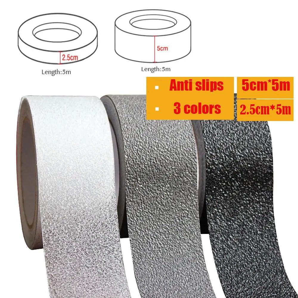 5m Floor Stairs Non Slip Tapes Indoor Outdoor Bathroom Anti-slip