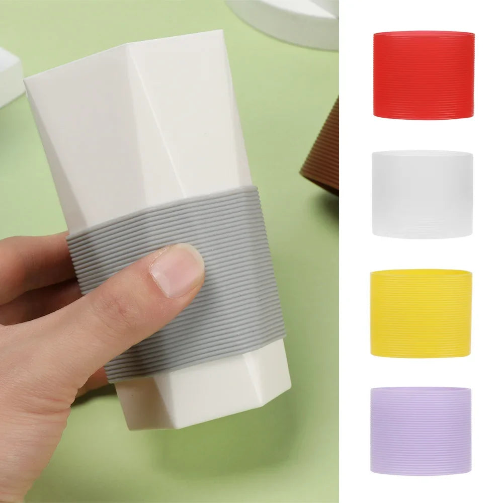 Silicone Non-slip Mug Sleeve Glass Bottle Cover Cup Heat Insulation