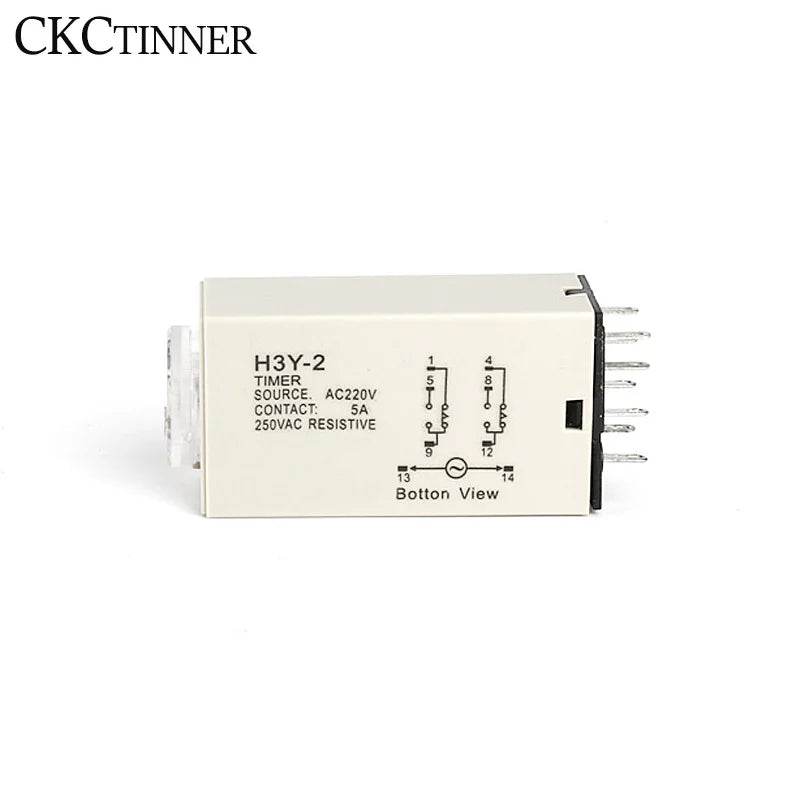 H3Y-2 AC220V Time Delay Relay Timer with 8-Pin Base Socket