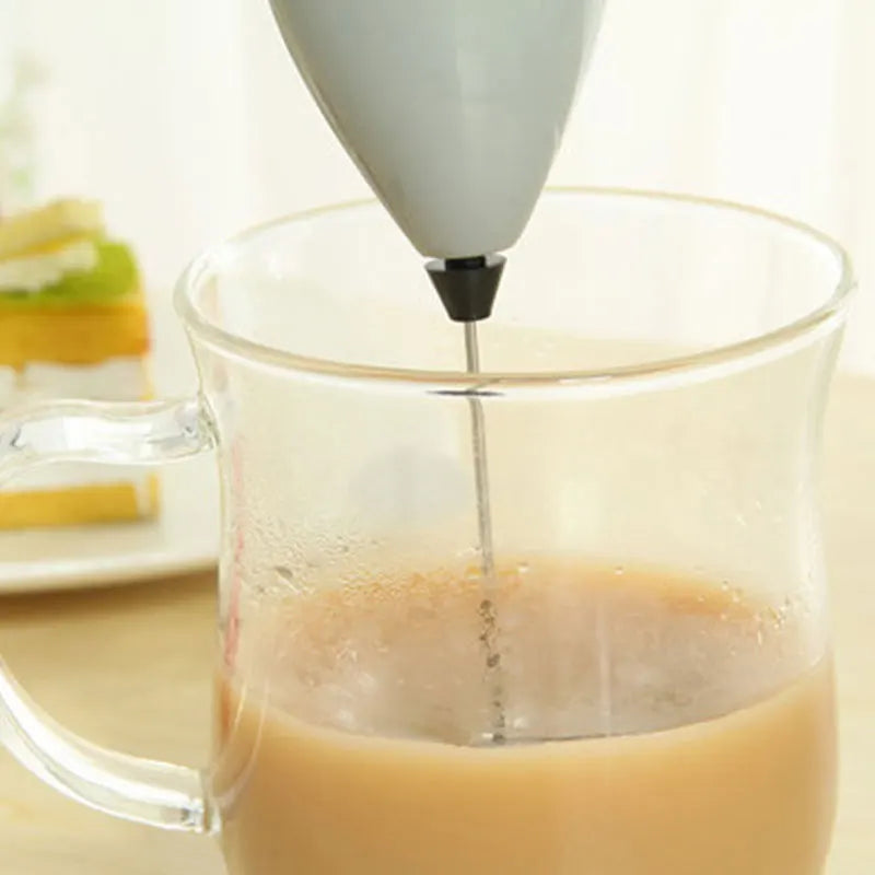 Handheld Milk Frother Wand – Battery Operated Foam Mixer
