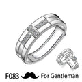 Huitan His King Her Queen Engraved Couple Ring – CZ Wedding Band