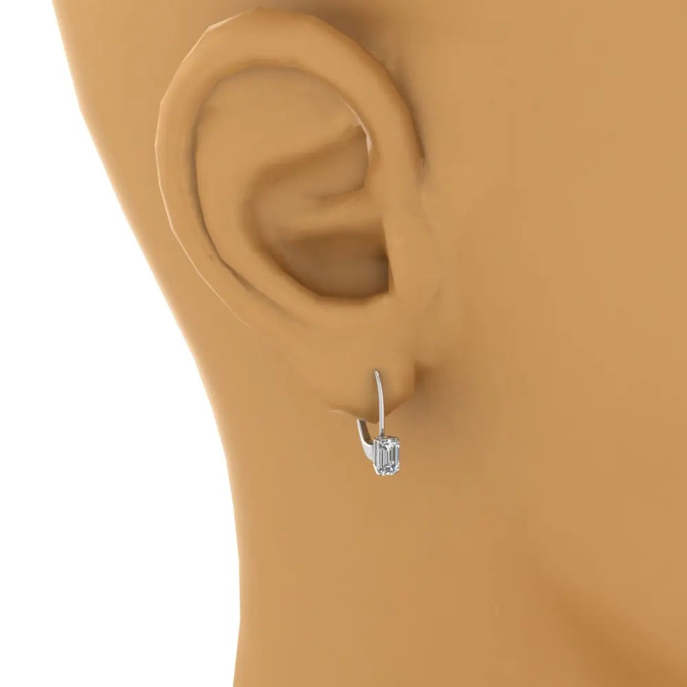 Huitan Mosaic Square CZ Drop Earrings | Silver Women's Jewelry