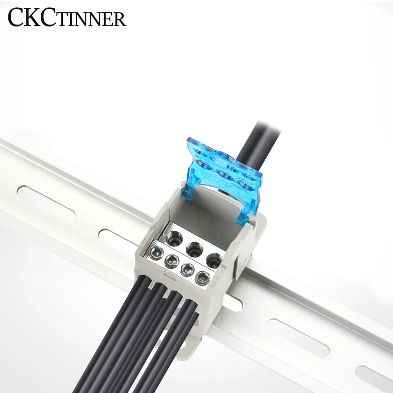 UKK80A Terminal Block 80A DIN Rail 1-In Multi-Out Wire Connector