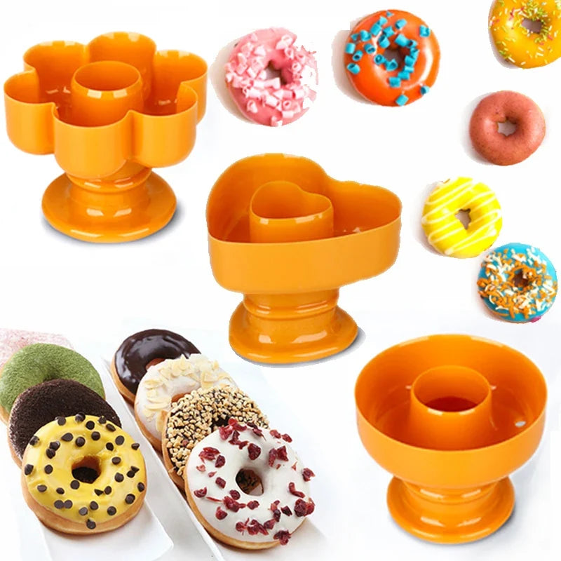 4-Type Donut Maker Mold Set – DIY Doughnut Cutter & Fondant
