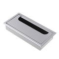 Aluminum Alloy Grommet Hole Cover Outlet Port Black Brush Rectangle