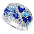 Huitan Hollow Band Ring – Full Pavé CZ Women's Fashion Ring