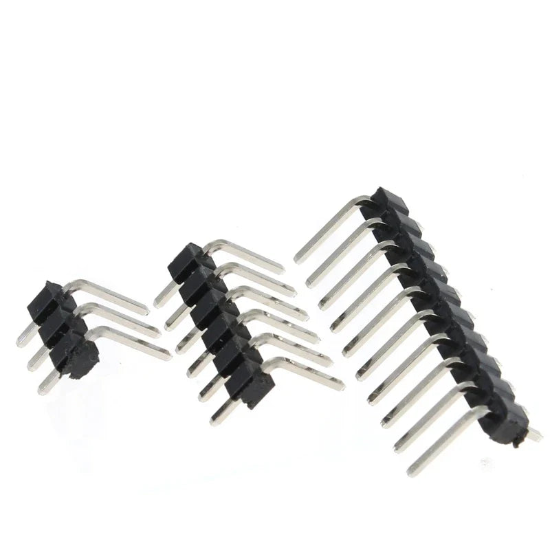 Single Row Right Angle PCB Board Copper Pin Header Connector Male