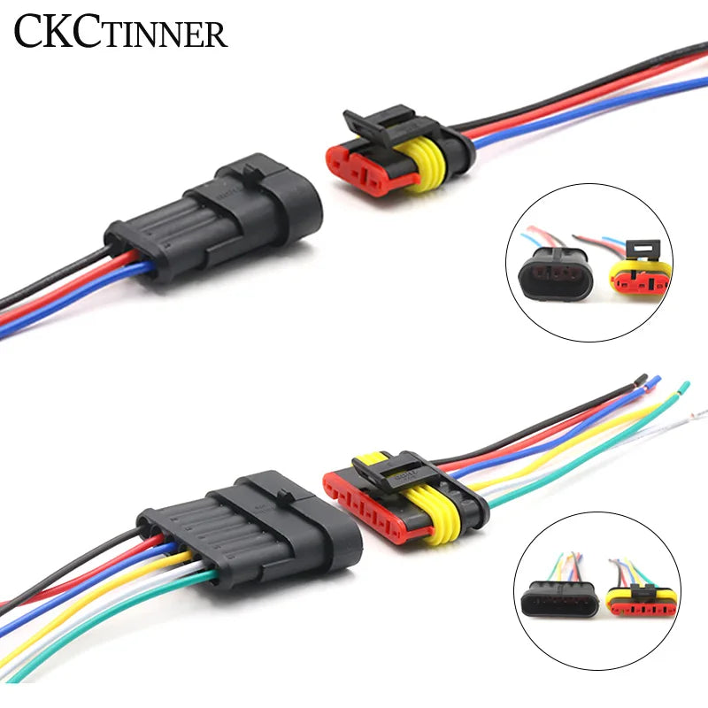 Waterproof Automotive Connector 1–6 Pin Male Female Wire Plug
