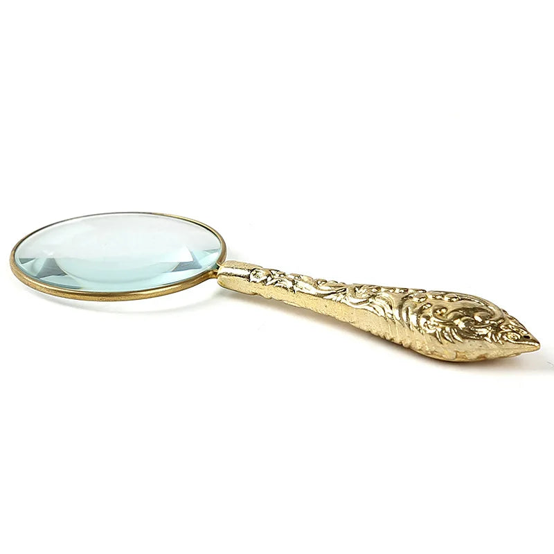 4X Handheld Metal Magnifying Glass – Portable Reading Lens