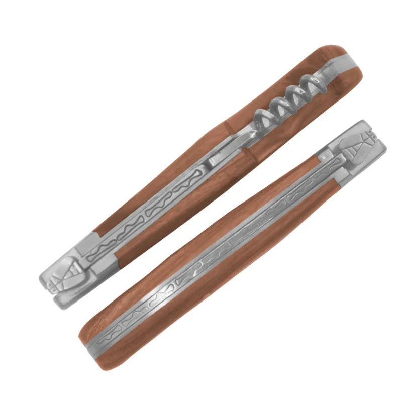 Wood Handle Folding Knife with Corkscrew | Pocket Carry Knife