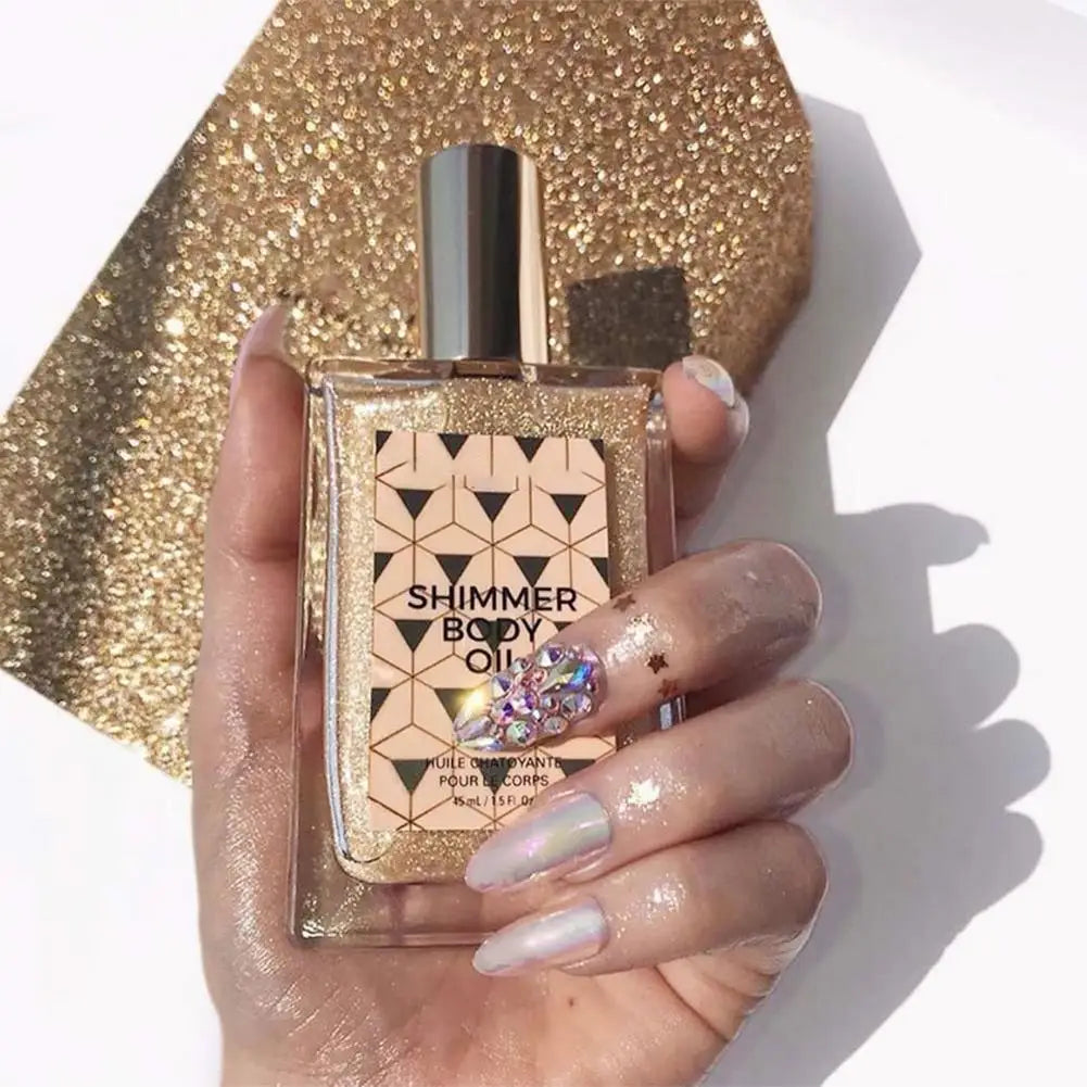 Liquid Shimmer Highlighter Oil – Face & Body Glow Makeup 45ml