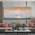 Handmade Canvas Oil Painting – Sailboat & Landscape Wall Art