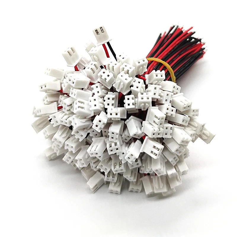100 SETS JST XH 2 5-2 Pin Battery Connector Plug Female Male Wire
