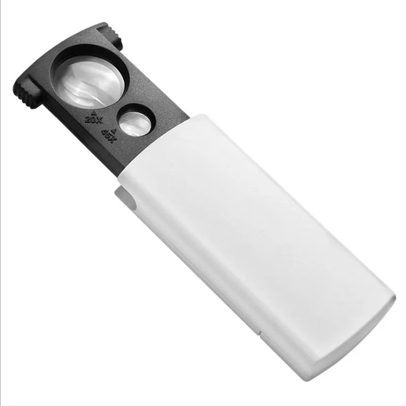 20X 45X Magnifying Glass with LED Light – Jewelry Loupe