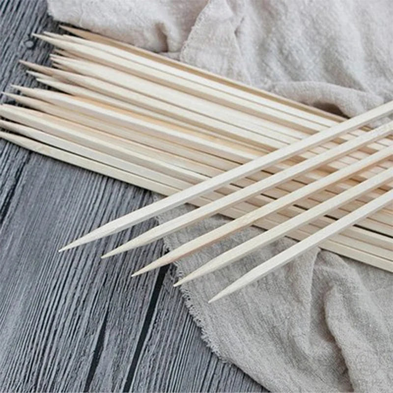 Bamboo BBQ Skewers 18cm | Disposable Kebab & Fruit Sticks