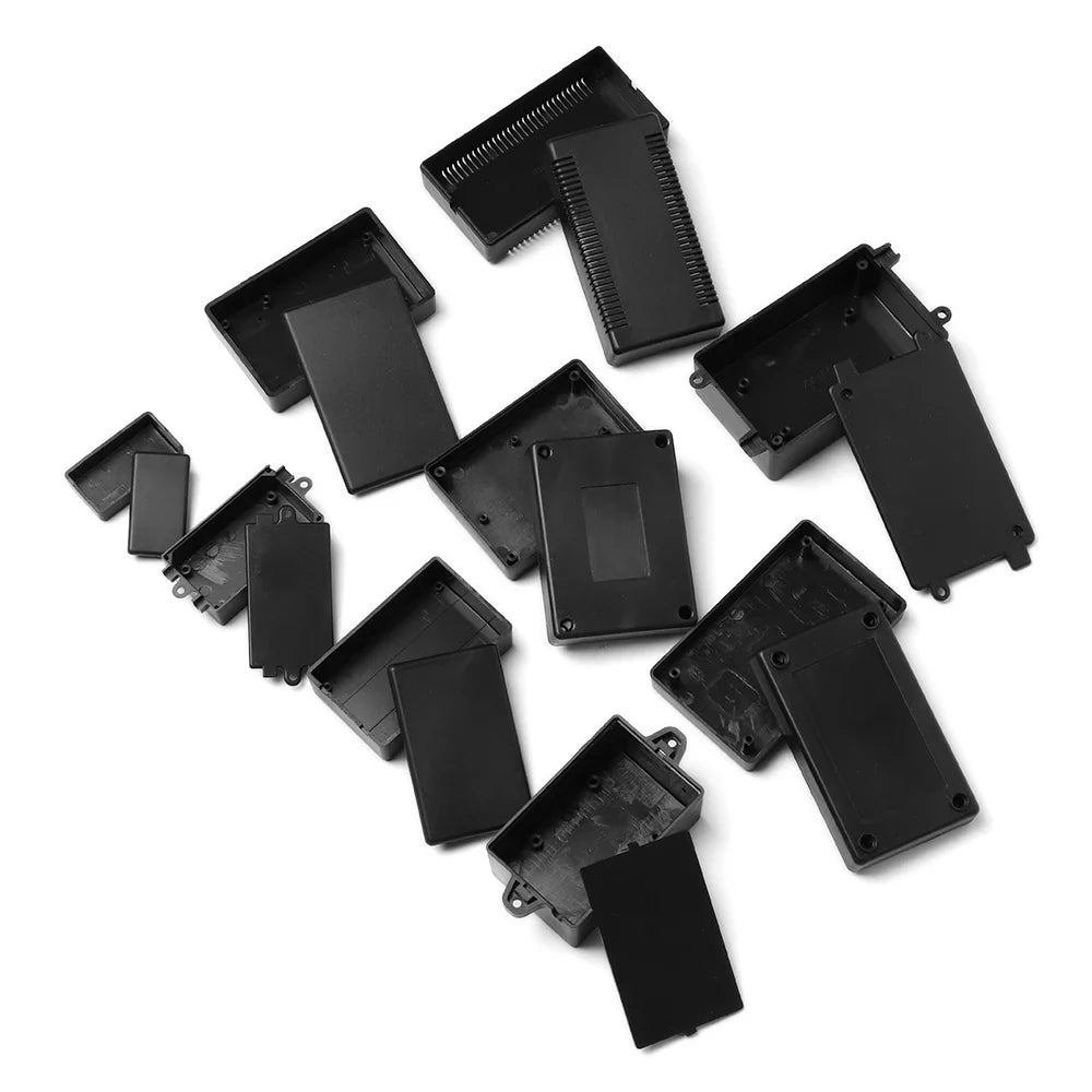 Waterproof ABS Plastic Project Box | Black Electronic Enclosure