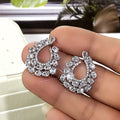 Huitan CZ Stud Earrings – Bridal, Wedding & Daily Wear