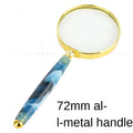 10x LED Handheld Magnifying Glass – Jade Handle & Gold Frame