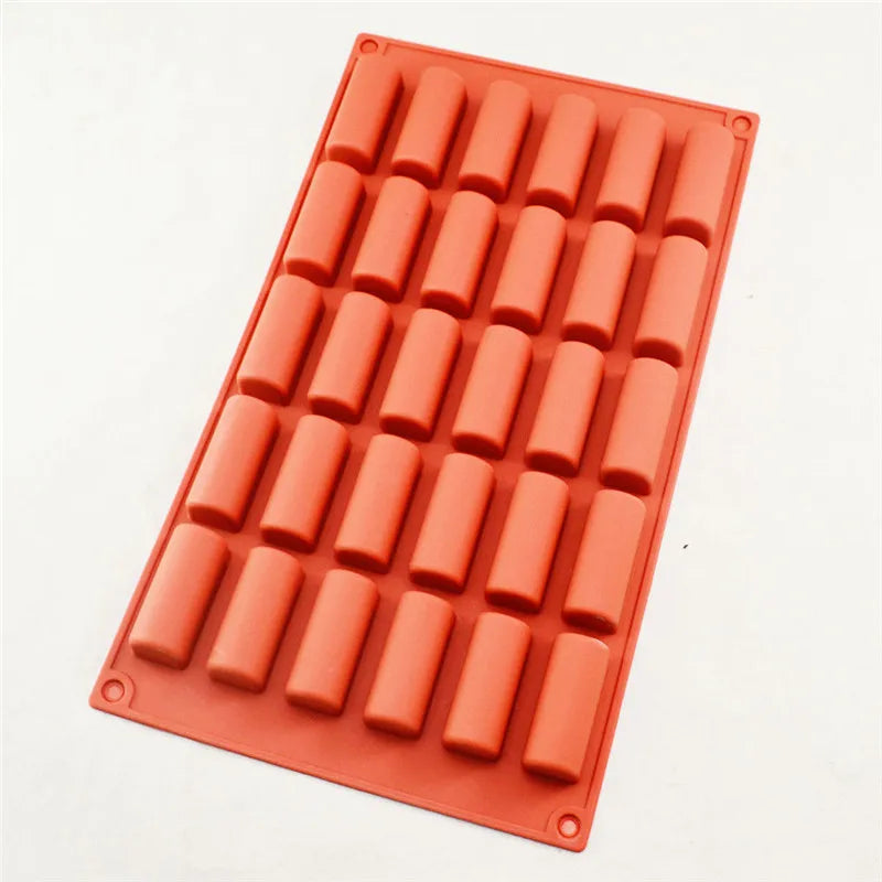 30-Hole Silicone Mini Cake Mold – Brownie & Chocolate Baking Pan