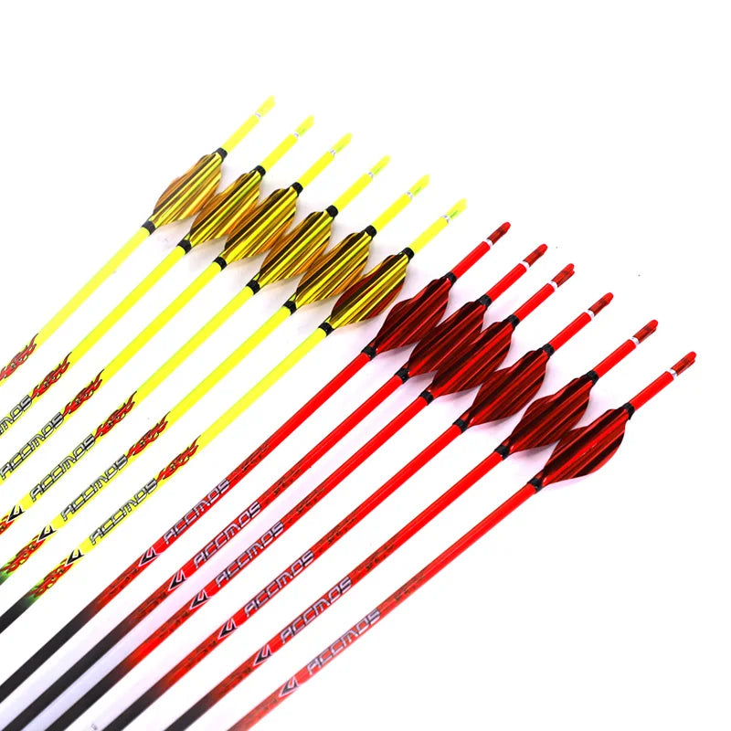ID4 Yellow Shaft Orange Arrows Pure Carbon Arrow Spine 400 1000 Bow