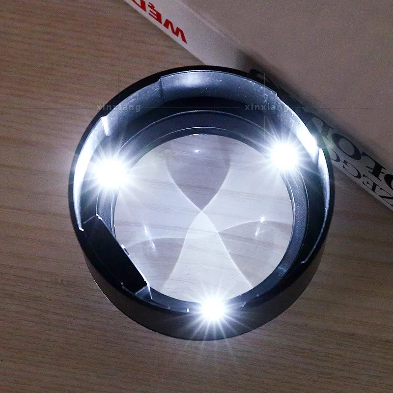 5X LED Jewelers Loupe – Handheld Pocket Magnifying Glass with Light