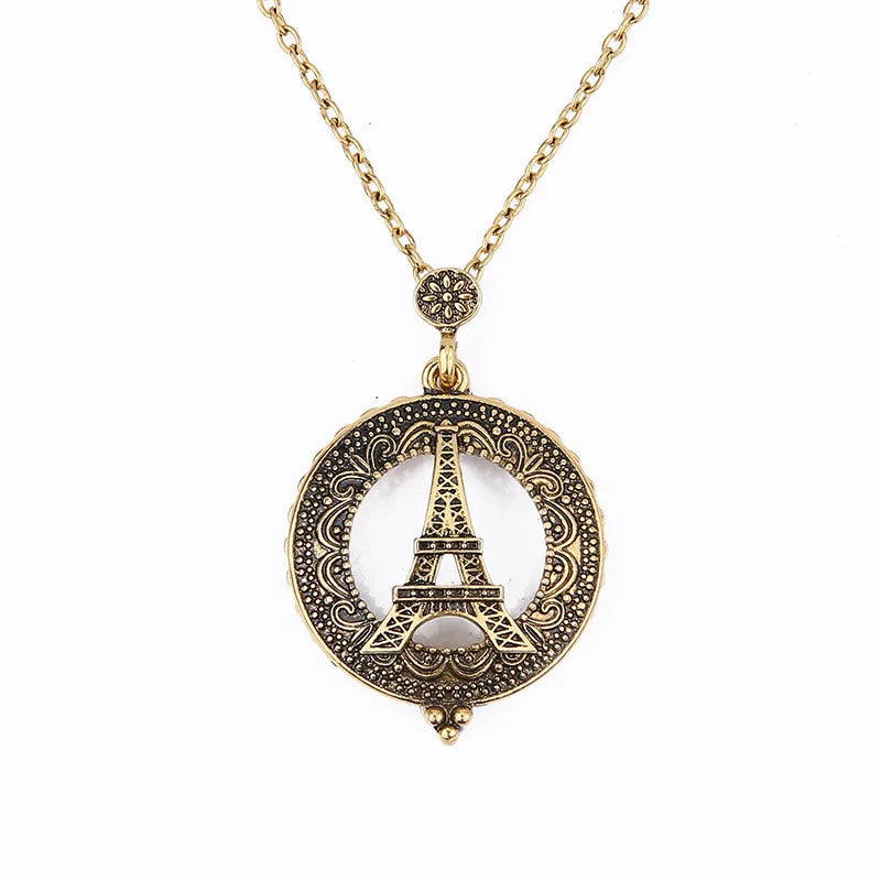 Vintage Magnifying Glass Necklace Pendant – 2.5X Metal Chain